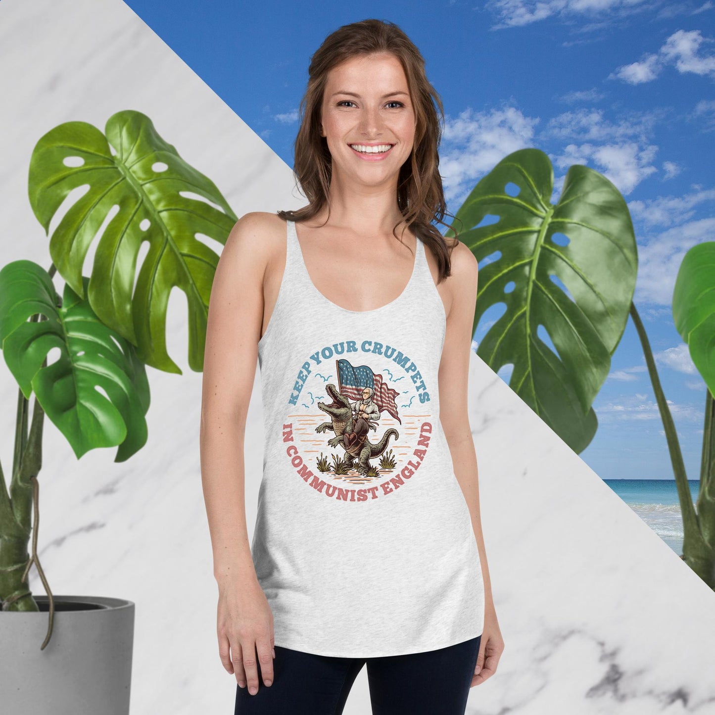"Keep Your Crumpets" Women's Racerback Tanktop